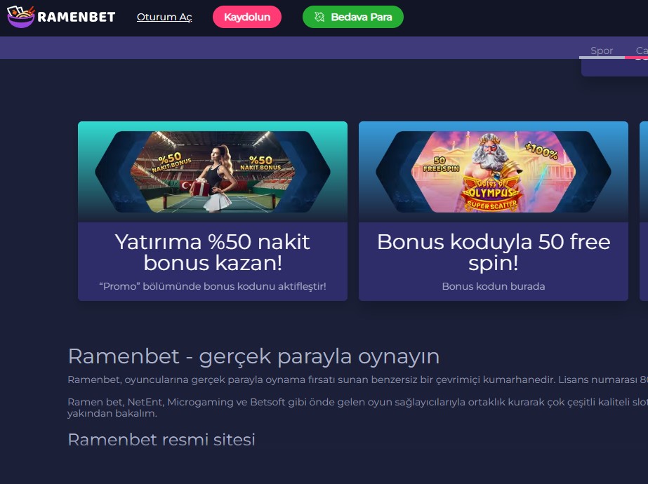 Ramenbet Giriş Sayfası